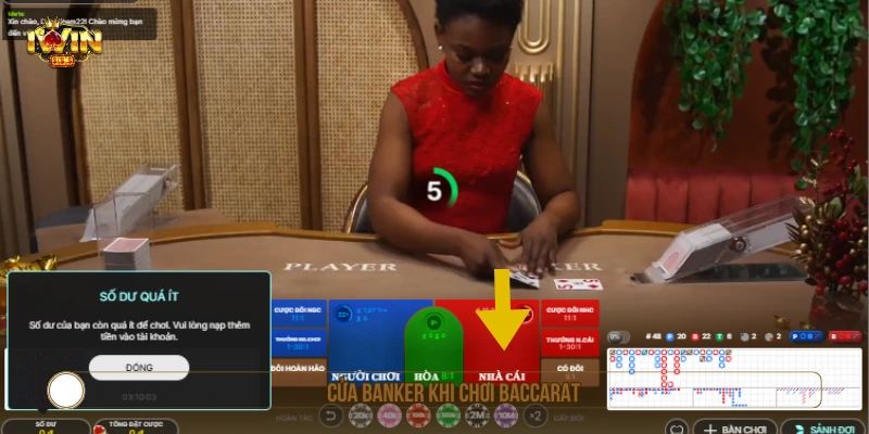 Cửa Banker khi cược Baccarat IWIN 