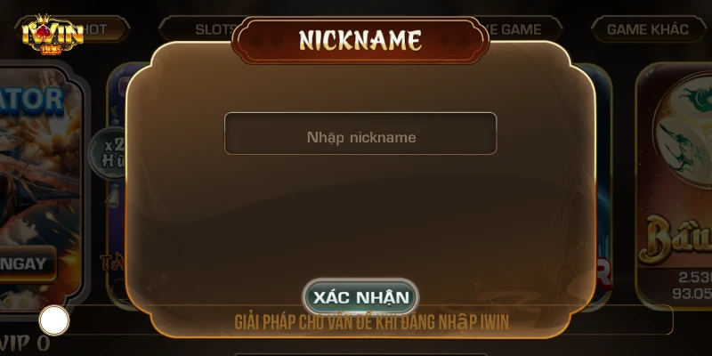 Giải pháp cho vấn đề khi đăng nhập IWIN