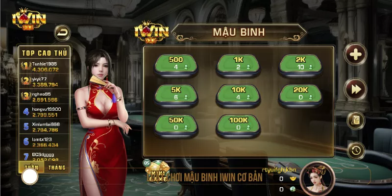 Luật Chơi Mậu Binh IWIN Và Kinh Nghiệm Thắng Cược Hay Luật chơi Mậu Binh IWIN cơ bản