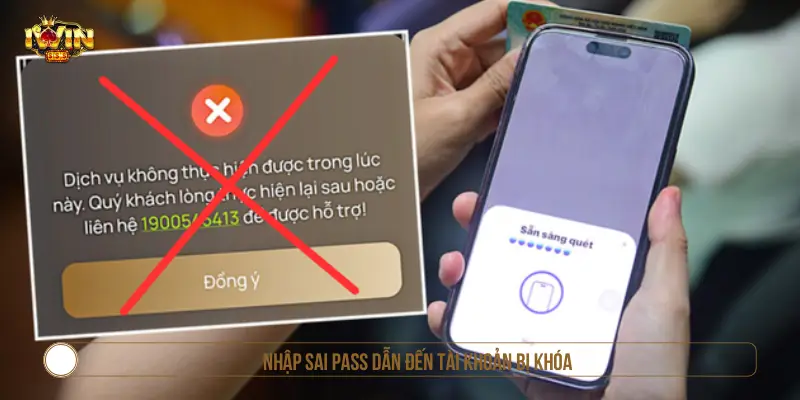 Nhập sai pass dẫn đến tài khoản bị khóa